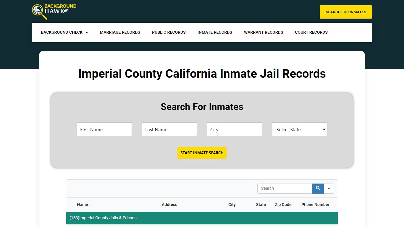 Inmate Jail Records in Imperial County , California