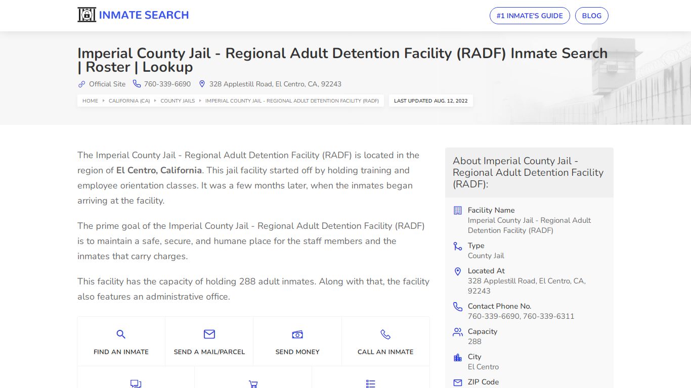 Imperial County Jail - Inmate Lookup | Inmate Locator